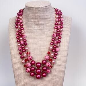 Funky Chunky Rage Against the Beige Necklace Vintage Stamped Japan